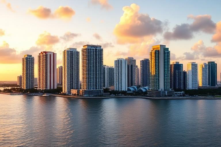 Edgewater bayfront towers under development on Biscayne Bay